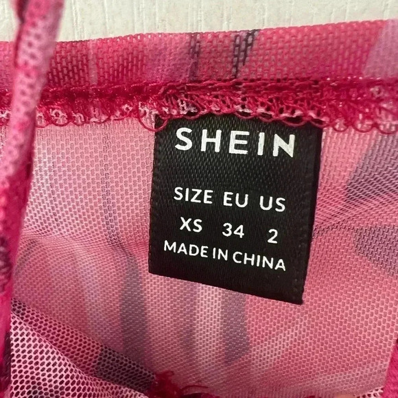 SHEIN HOT PINK TIGHT DRESS (Size XS) - Picture 4 of 7